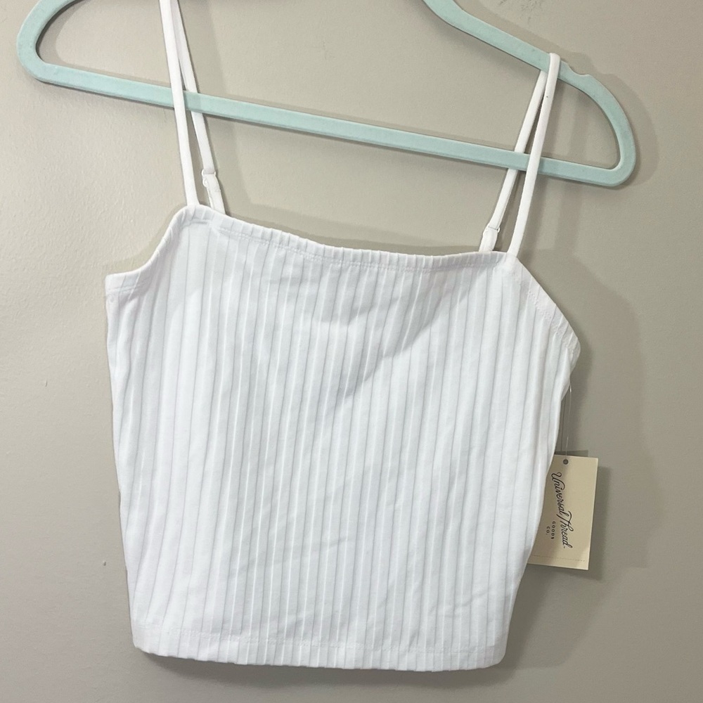 Universal Thread White Ribbed Tank Top